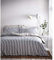 The Linen Yard The Hebden Duvet Set Reversible Striped Design-2 x Pillowcases Included Machine Washable-200 x 200cm (79 x 79 inches), Cotton, Blue/Grey/Natural, Double