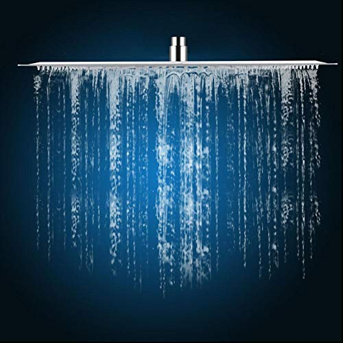 lyrlody Regendusche Quadratische Einbauduschkopf Edelstahl 50x50cm