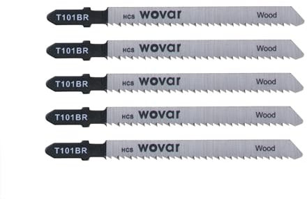 Wovar Lame scie sauteuse bois denture inversée 101BR - Set 5 pièces