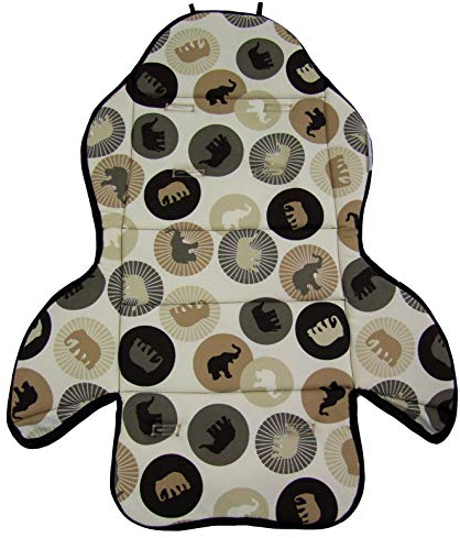 BAMBINIWELT Ersatzbezug Sitzkissen Bezug Auflage für Fahrradsitz kompatibel mit Römer Jockey Design MOD 3 (beige Elefanten)
