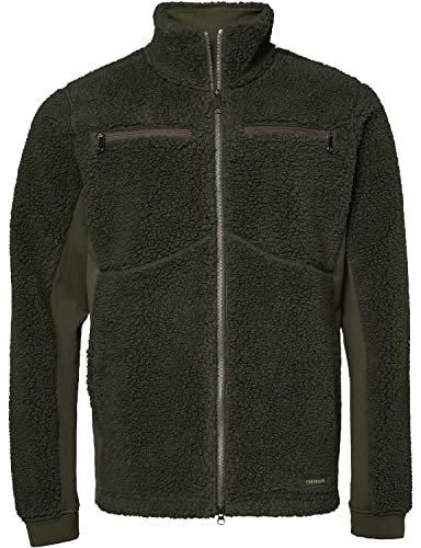 Chevalier Root Wool Pile Jacket Men – Wärmend & Vielseitig für Outdoor, Jagd & Trekking - Ergonomischer Schnitt, Technostretch & Smart-Taschen für Komfort & Bewegungsfreiheit - Mitternachtskiefer