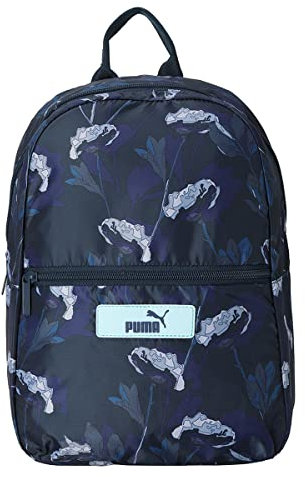 PUMA Damen Core Pop Backpack, Black-floral AOP, X