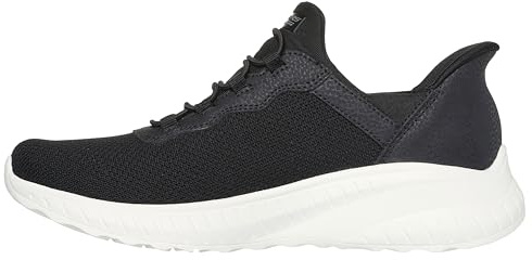 Skechers Women's Hands Free Slip-ins Bobs Squad Chaos-Daily Inspiration Sneaker, Black/White, 7