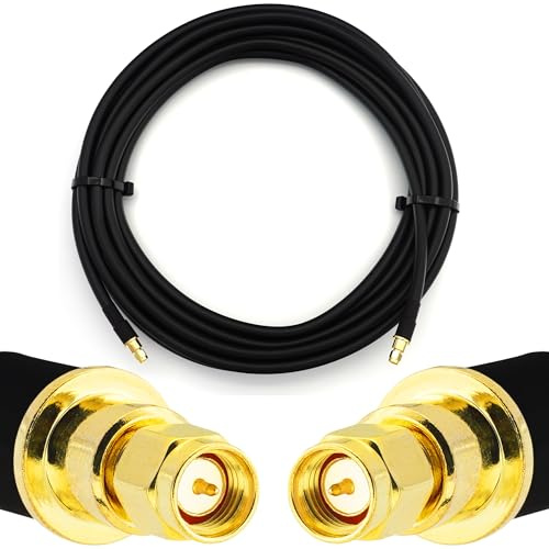 SMA Male till SMA Male 30 m koaxialkabel — full koppar HF400 flexibel förlängning Coax 50 Ohm (LMR400 UF UltraFlex ekvivalent) — för LTE CDMA GSM DCS 4G 5G 6G router antenn för mobilsignal