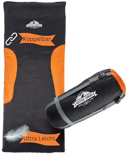ACTIVE SPARK Saco de dormir de invierno y 3 estaciones, impermeable y transpirable, no más pies fríos gracias a la bolsa calentadora de bolsillos, saco de dormir de -20 grados, saco de dormir, cálido