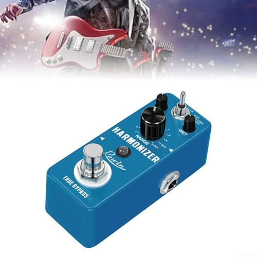 Gitarrpedal, digital tonhöjdseffektpedaler, gitarr Tremolo Harmonizer Pedal, med kraftfull stigningsväxlingskapacitet, Rowin LEF3807