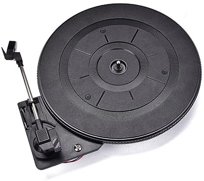 Gatuida Gramófono Registro Jugador Placa giratoria Reproductor de Vinilo Tocadiscos para DJ Tocadiscos de Vinilo Accesorio de Plataformas giratorias de Vinilo Tocadiscos Tocadiscos Negro