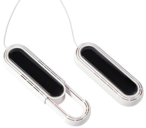 Sèche-chaussures - Minuteur de séchage pour bottes - 14 x 5 x 2,8 cm - Chargement rétractable - Fonction désodorisant rapide - Chauffage à séchage rapide pour la maison et les voyages - Noir et blanc