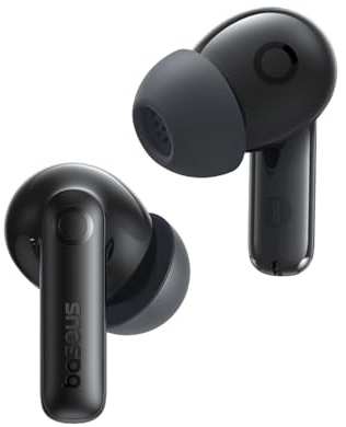Baseus BP1 Pro In Ear Kopfhörer Bluetooth 6.0, Bluetooth Kopfhörer mit -50dB Geräuschunterdrückung, Noise Cancelling Earbuds mit Hi-Res & LDAC, 6-Mic AI Klarer Anruf, IP55, 55H Spielzeit