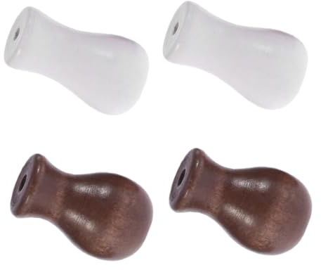 Alipis 4 Piezas Borlas de Madera para Cordones de Persianas Pomos Decorativos para Cortinas de Ventana Accesorios de Repuesto para Estores y Estores Plegables Colgantes Rústicos para