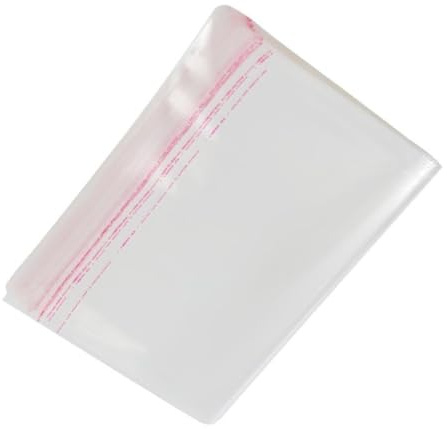 200 bolsas de celofán transparente autoadhesivas, 21 x 30 cm, bolsas de papel de contacto transparente sellables para galletas, tarjetas, sobres, fotos, joyas