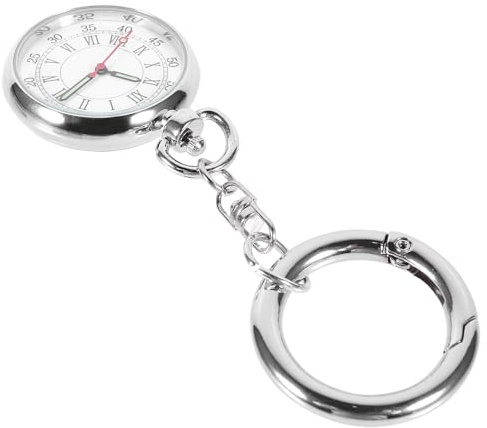 Reloj de Bolsillo para Personal Sanitario con Llavero, Diseño Simple y Elegante, Material de Aleación, Portátil y Fácil de Visualizar, Obsequio Adecuado para Cumpleaños