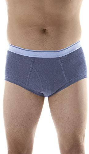 Wearever Regular Absorbency (150ml) Cotton Brief - Incontinence Pants for Men (Large, Grey)
