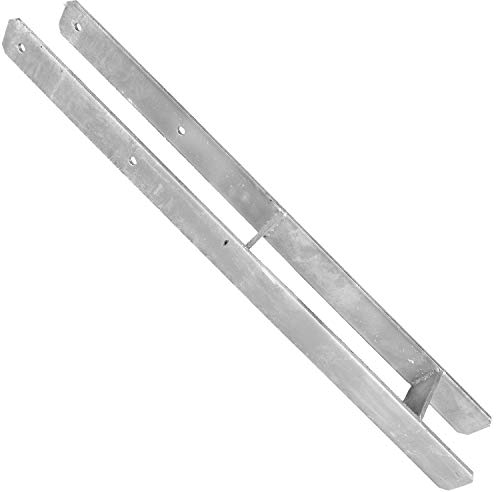 1 H-Pfostenträger, feuerverzinkt, extra lang, 6 mm / 800 mm für 90 mm Pfosten