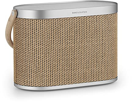 Bang & Olufsen Beosound A5 - Loud Wireless Home and Portable Bluetooth 360° Speaker with USB-C Cable and Integrated Qi Wireless Charging Pad - Nordic Weave