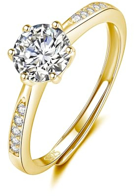 Kamise silverpar ring för kvinnor och män, 925 sterling silver partnerringar med zirkon, justerbart löfte förlovningsring, bröllopsring, enkel öppning vigselringar band ring med presentförpackning