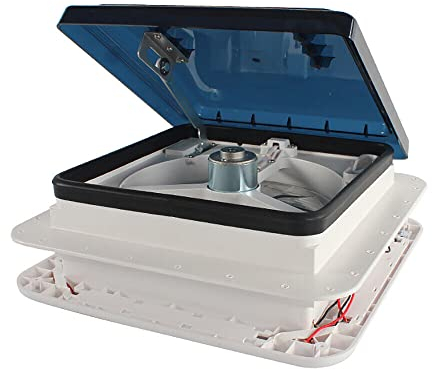 TAPMING Ventilatore da tetto per camper, silenzioso, 30 W, con LED