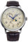 Orient Classic Sun & Moon - Orologio Uomo Automatico a Carica Manuale Elegante Cinturino In Pelle Marrone Cassa In Acciaio Quadrante Giallo - RA-AK0803Y30B RA-AK0803Y