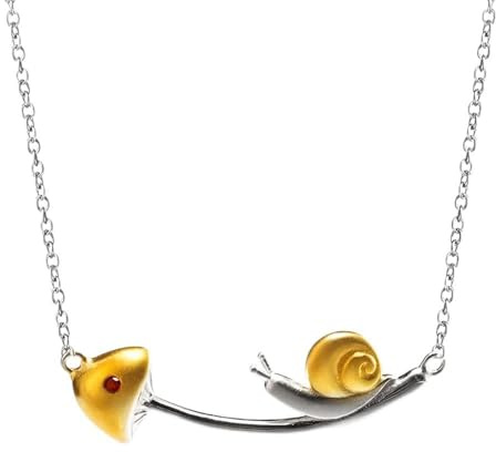 925 snigel svamp halsband damsmycken