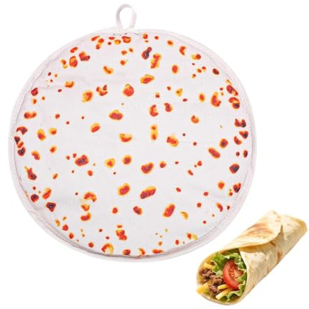 30 cm tortillasvärmare för mikrovågsugn, isolerat tyg håller värmen för bröd, pizzarullar, tortillas och mjöl, perfekt för hemlagad mat, fester och ba