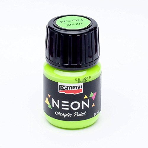 Zita's Creative Acrylfarbe neon 30ml - grün, Neonfarbe, Leuchtfarbe, Bastelfarbe, Acrylfarbe
