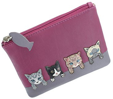Mala Leather Colección Best Friends Monedero para Monedas con Anillo de Claves 4166_65 Rosa