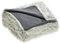 CelinaTex Shetland Bettwäsche 200 x 220 cm 3-teilig Creme grau Polar-Fleece Bettbezug Flokati Optik Bett Garnitur