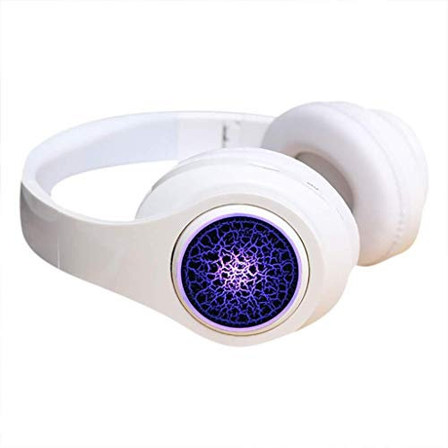 LG Snow Auriculares Inalámbricos, Auriculares Plegable OverEar, Auriculares Inalámbricos Bluetooth 5.0 Y Reducción De Ruido Suave Memoria-proteína Orejeras Surround Sound Gaming Headset For PC/Teléf