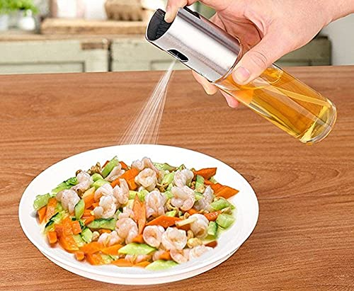 offershop Dosatore Dispencer Spray Spruzzatore Nebulizzatore Vaporizzatore Olio Aceto Oliera 100ml Acciaio Inox Vetro Cibo Alimenti Cucina Pasta Barbecue