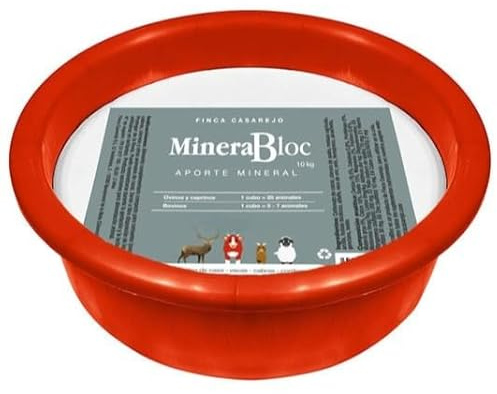 FINCA CASAREJO MineraBloc - Minerales para rumiantes - Bloque Mineral para ovinos, caprinos y bovinos - Producto Natural - Contenido 10 Kg