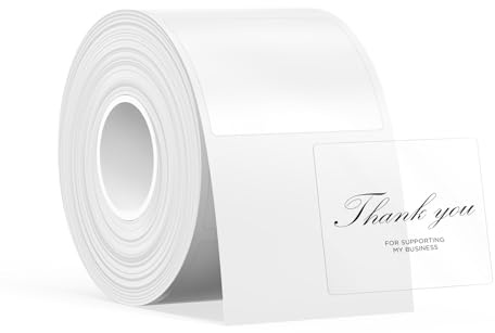 SUPVAN T50M Etiketter, 40mm x 30mm, 230 St/Rull, Svart På Transparent | Termisk, Vattentät, Oljeresistent, Slitstark, Stark Vidhäftning, Automatisk Identifiering, för Skola, Kontor och Hem