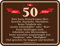 Original RAHMENLOS Deko Blechschild zum 50. Geburtstag