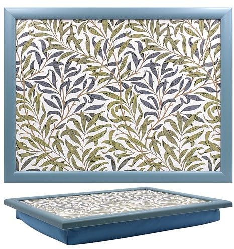 Lesser & Pavey Plateau en Saule avec Coussin rembourré, Parfait pour Manger sur Le canapé | Plateaux pour Les Genoux pour Manger à la Maison