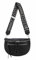 ITALYSHOP24 Damen Tasche Umhängetasche Brusttasche Muster Gürtel Bauchtasche Crossbody Gürteltasche Hüfttasche Crossover Bodybag Schultertasche Handytasche Leder Optik Schwarz.M