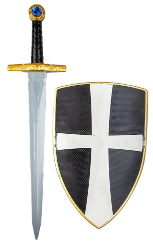Wicked Costumes Kids Medieval Knight Sword & Shield Set – Fancy Dress Costume Accessory for World Book Day & Themed Parties