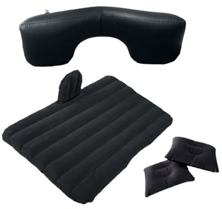 Luftmatratze Fürs Auto - Auto-Luftmatratze - Verdickte, Doppelseitig Beflockte SUV-Matratze, Campingbett Mit 2 Kissen | Tragbare Reisebett-Campingmatratze Für SUV-Kofferraum Und Rücksitz