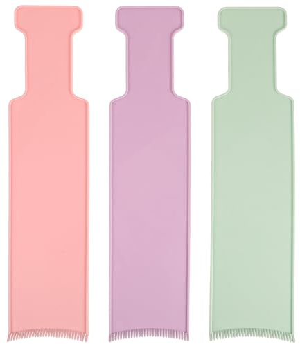OATIPHO 3pezzi Pettine per Mèches per Capelli Paletta per Tinture per Capelli Pettine Curvo per Paletta per Mèches Strumento per Colorazione dei Prodotti per Styling