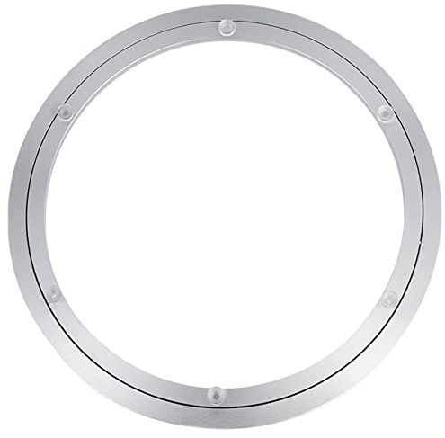 Rodamiento giratorio de aleación de aluminio, Lazy Susan skivspelare med kullager i aluminiumlegering, silver, flera storlekar(12Cm)