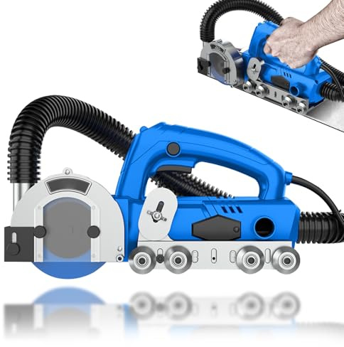 WHIPIN Electric Tile Joint Cleaning Machine, 1200w Household Tiles Gaps Crevice Cleaner, Dustless Porcelain Floor Tile Seam Cleaner with Visible Transparent Cover, for Floor, Wall Clean