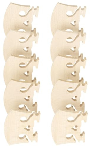 Cabilock 10 Puentes de Violín de Arce Forma Corazón para Mejorar el Tono, Accesorios Portátiles de Madera Beige Ideales para Práctica y Grabación
