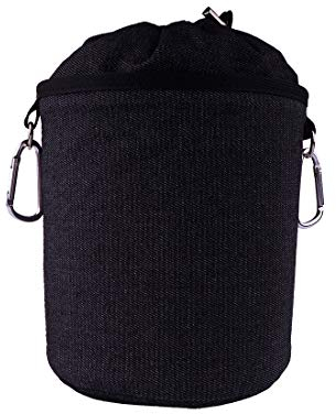 Trendfinding - Borsa per mollette da bucato in denim con due robusti moschettoni, chiusura a cordoncino e clip in metallo per appendere e riporre 150 mollette