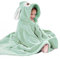 decalsweet Badetücher Badehandtuch Kinder, Groß Geschmeidigkeit Besonders Saugfähig Kapuzen-Babybadetuch, Korallfleece-Kinderhandtuch für Bademantel Jungen Mädchen, 70 x 140 cm (Grün)