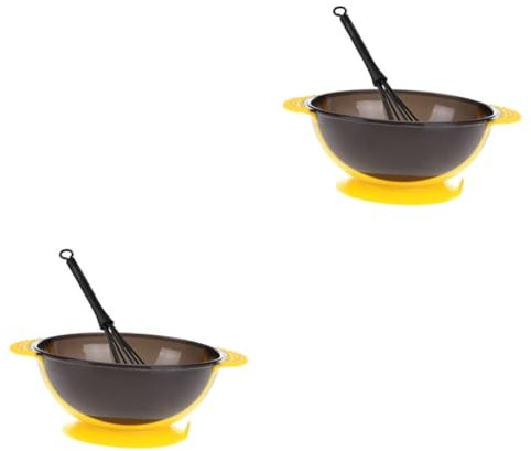 Ipetboom 4juegos Bol De Tinte Para Cabello Agitador y Ventosa Mezclador De Color Para Peluquería Kit Práctico y Necesario Para Tinte Sin Desorden