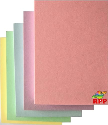 Pastel Colored Cardstock Paper, A4 Size, 160gsm, 50 Sheets, Assorted Colors