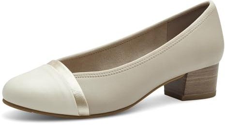 Jana Damen Pumps mit Blockabsatz Vegan, Mehrfarbig (Beige Comb), 39 EU