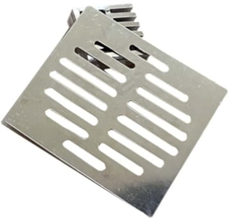 One Piece Anti-Odor Square Drain Guard Waste Gate High Resistant Metal Shower Drain Cover Steel Floor Drain Cover for Bathroom Shower Use