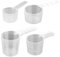 4 Stück Transparent Messlöffel - Dosierhilfe Waschpulver Dosier-Löffel 40ml, 50ml, 70ml,100ml, Waschmittel Dosierhilfe, Kunststoff Measuring Spoons für Mehl, Küchenbedarf