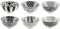 H&H, Set 6 ciotoline Mirage in Porcellana Decorata Bianco e Nero – Ø 10,5 cm – Lavabili in Lavastoviglie e Utilizzabili in Microonde e Forno Tradizionale