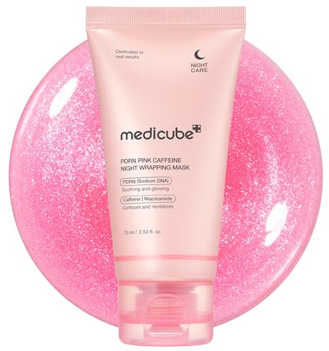 medicube Masque Peel-Off Nuit PDRN Caféine | Fermeté, Décongestion & Hydratation | ADN de Saumon + Caféine + Collagène pour une peau affinée & un meilleur soutien du contour