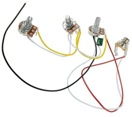 Förkopplad Gitarrkabelsats Gitarrkabelsats Förberedd för kabeldragning Utbytbara tillbehör för enkel ton dubbel volym bas enkel att installera